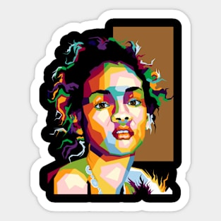 The Singer In Trend Pop Art Sticker